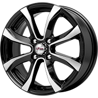 Литые диски Дайс (КС696) 6.000xR15 4x100 DIA67.1 ET45 Блэк Джек для Renault Sandero