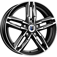 Литые диски Sayan (КС731М) 6.000xR16 5x100 DIA57.1 ET38 алмаз черный для Volkswagen Polo