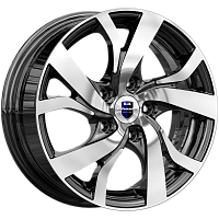 Литые диски Палермо (КС607) 6.500xR16 5x114.3 DIA67.1 ET40 алмаз черный для Toyota Avensis Verso