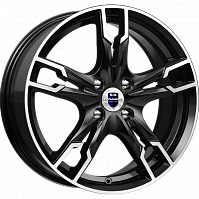 Литые диски Солар (КС875) 7.000xR17 4x100 DIA60.1 ET41 алмаз черный SK для Lada Xray