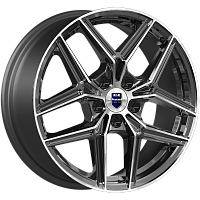 Литые диски Юнион (КС1025) 7.000xR17 5x110 DIA67.1 ET45 алмаз черный для Opel Astra