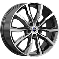 Литые диски Портер (КС906) 7.500xR18 5x112 DIA66.6 ET35 алмаз черный для Audi A8