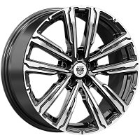 Литые диски Аламер (КС1216) 7.500xR18 5x112 DIA57.1 ET43 алмаз черный для Audi A3 Sportback