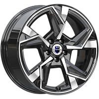 Литые диски Кайан (КС1012) 7.500xR18 5x112 DIA66.6 ET43 алмаз черный для Audi A4
