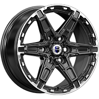 Литые диски Дистрикт (КС1159) 8.000xR18 6x139.7 DIA75.1 ET42 черный бриллиант