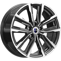 Литые диски Лацио (КС964) 7.500xR17 5x114.3 DIA67.1 ET35 алмаз черный для Nissan 200sx