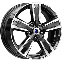 Литые диски Оклахома (КС998) 6.500xR16 5x112 DIA57.1 ET50 алмаз черный для Volkswagen Golf Cabrio