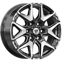 Литые диски Гангут (КС1176) 7.500xR18 6x139.7 DIA92.5 ET50 алмаз черный для Hyundai H-1 / Starex