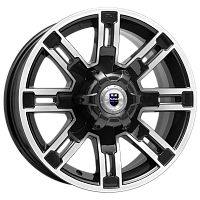 Литые диски Полюс (КС609М) 7.500xR16 6x139.7 DIA100.1 ET30 алмаз черный для Haval H5