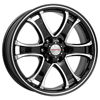 Литые диски Балеар (КС727) 7.500xR18 6x114.3 DIA66.1 ET30 алмаз черный Литые диски Балеар (КС727) 7.500xR18 6x114.3 DIA66.1 ET30 алмаз черный