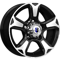 Литые диски Атлант (КС757) 7.000xR16 5x139.7 DIA108.5 ET35 алмаз черный для ГАЗ Соболь Газ-23107