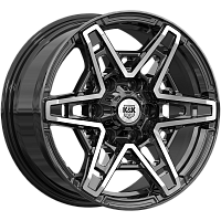 Литые диски Блэкберн (КС1129) 8.000xR17 6x139.7 DIA106.1 ET30 алмаз черный для Toyota