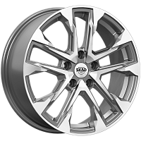 Литые диски АТАКОР (КЛ376) 7.000xR17 5x114.3 DIA60.1 ET45 алмаз графит для Geely Atlas Pro