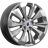 Литые диски Авиор (КС936) 7.000xR17 5x114.3 DIA66.1 ET45 брайт дарк платинум для Nissan X-Trail