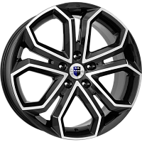 Литые диски Пандора (КС466) 8.500xR19 5x120 DIA72.6 ET45 алмаз черный для Volkswagen Touareg